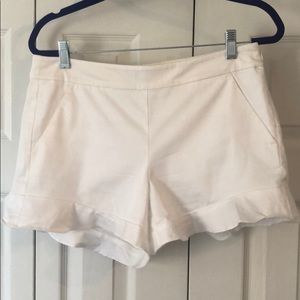 Loft Ruffle Hem Shorts